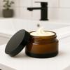 5x Brown Glass Jar with Dark Glass 20g 20ml for Cream Cosmetics Samples