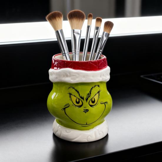 Keramik Grün Utensilienhalter Weihnachten Utensilien Topf Rustikales Bauernhaus Innen Organizer Weihnachts-Küchendekor