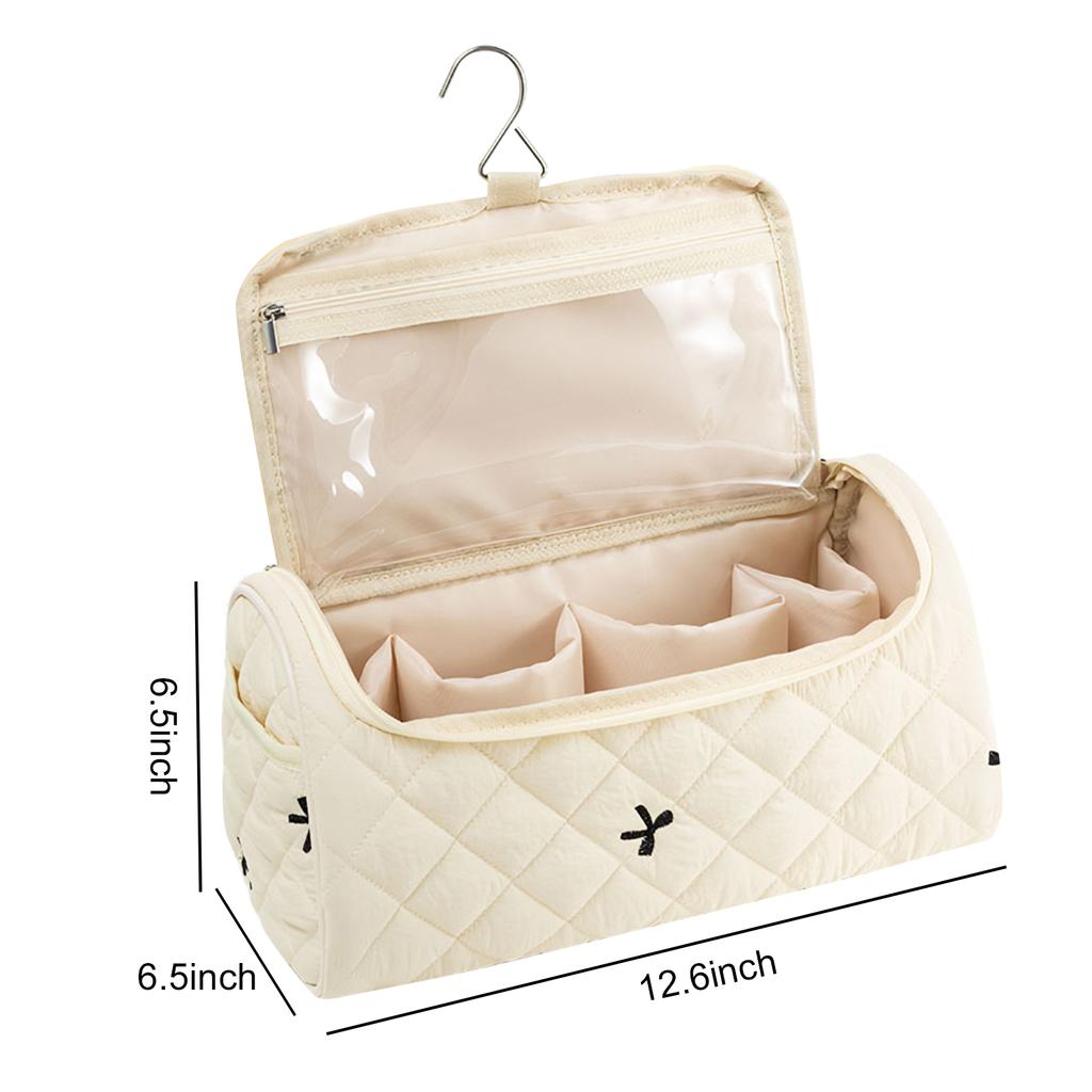 Floral Carrying Bag with Hanging Hook Dustproof Travel Organizer Cute Portable Storage Case for Hair Dryer and Attachments
