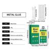 Metal Bonding Adhesive 50g Welding Repair Adhesive Metal Curing Glue for Home Outdoor Industry Mechanics Crafts Wood Glass
