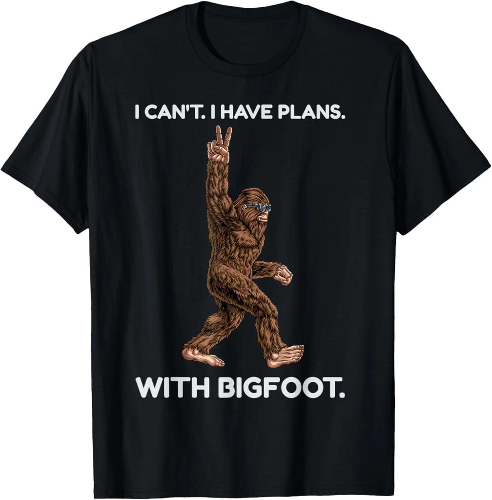 I Can't I Have Plans with Bigfoot Funny Sasquatch Big Foot T-Shirt