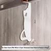 Punch-Free Wall-Mounted Door Hook Rack for Kitchen Cabinets - Organize Clothes, Hats, Keys & More