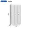 Steel 3-Door Locker with Lock