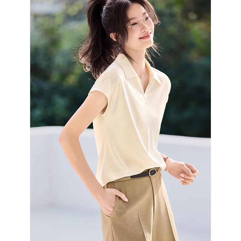 MOHAN YIMEI Women s Linen-Feel Elastic Shirt M