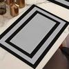 4/6pcs Simple Solid Color Placemats, Rectangular Table Mats, Suitable for Restaurant and Kitchen Decoration, Very Suitable for Family Gathering Table