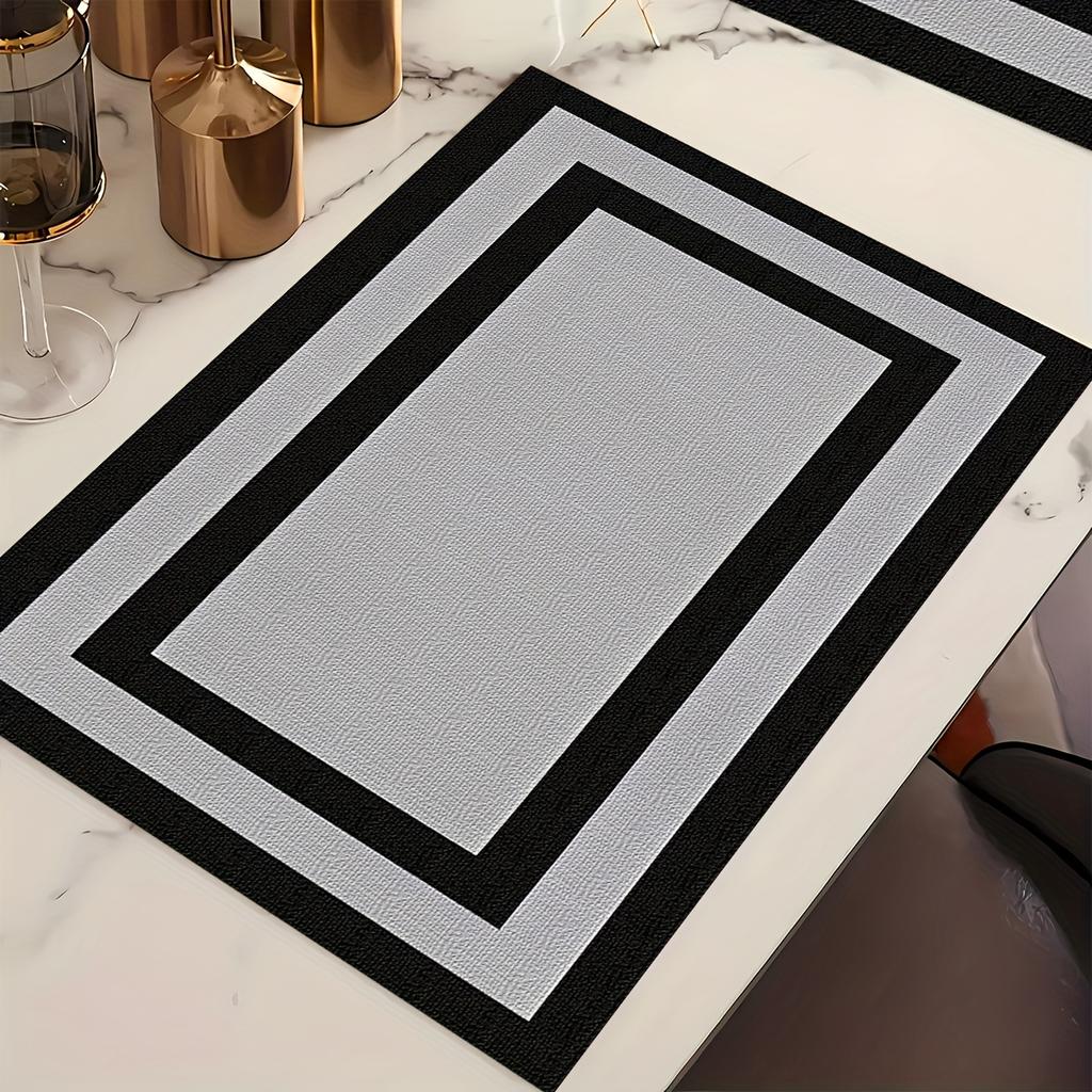 4/6pcs Simple Solid Color Placemats, Rectangular Table Mats, Suitable for Restaurant and Kitchen Decoration, Very Suitable for Family Gathering Table