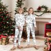 Hand-painted Parent-child Outfit- Print Round Neck Parent-child Long Sleeve Long Pants Home Clothes Suit