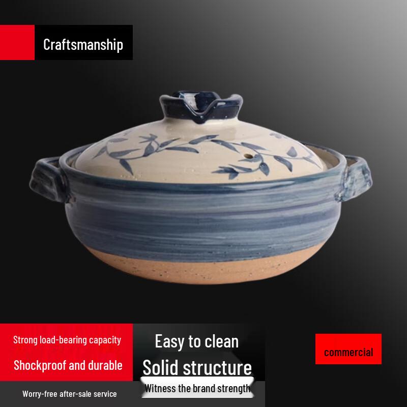 Traditional High-Temperature Ceramic Claypot Casserole