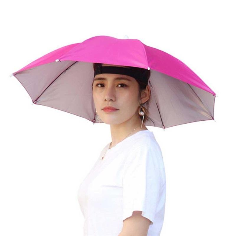 Foldable Outdoor Umbrella Hat Women Men Fishing Headwear Sun Cap Camping Fishing Headwear Cap Beach Head Hats