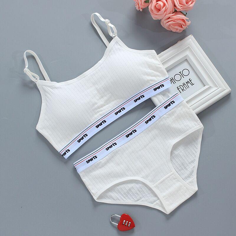 Girls Training Bras Young Girls Bra and Panties Sets Children Clothes 8 -14Years