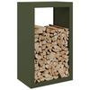 VidaXL Portant de bois de chauffage vert 60x40x100 cm acier, magasin de bûches, porte-bûches de cheminée, support de bûches, 850992