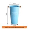 Blue Wooden Handle Decorative Tin Flower Bucket for Fresh Arranging - High Capacity Watering & Displaying Iron Bucket