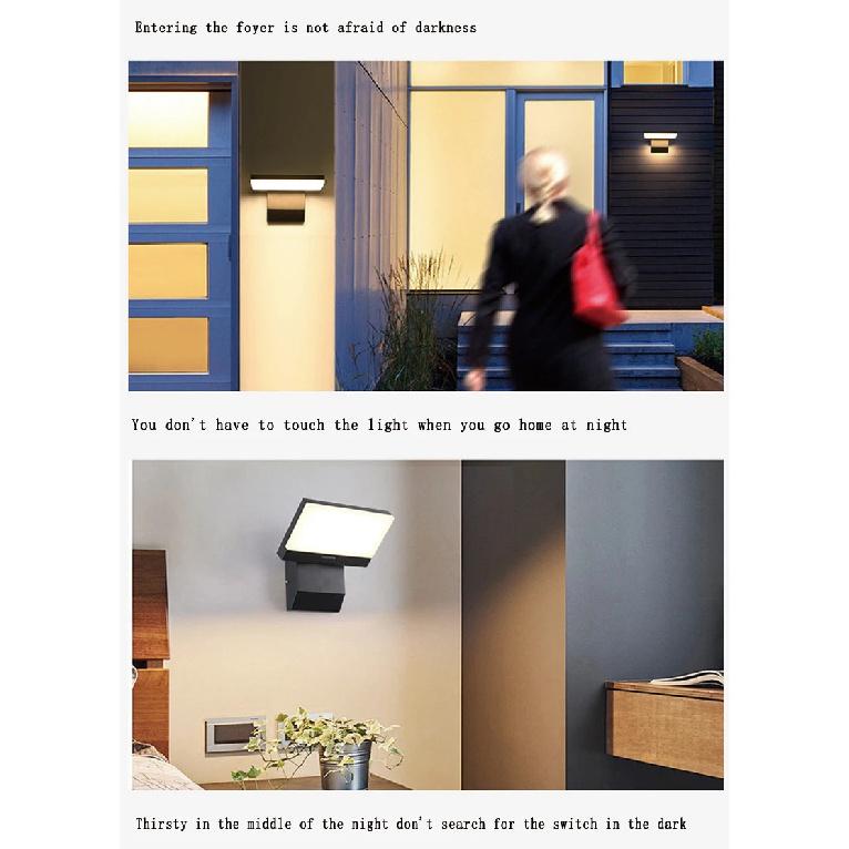 IP65 Waterproof Sensor Wall Lamp LED Outdoor Wall Light Adjustable Angle Wall Lights  Aluminum Alloy Entrance Corridor Balcony