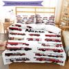 3pcs Custom Name fire truck Bedding Set Duvet Cover Closure Includes 1 Duvet Cover & 2 Pillowcases, Soft and Comfortable for All Seasons.