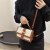 2025 New Fashion Simple High Value Shoulder Bag Retro Trend Personalized Printing Portable Commuter Small Square Bag