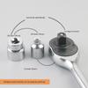 6Pcs Socket Adapter Set 1/2inch 3/8inch 1/4inch Steel Ratchet Wrench for Car Bicycles Garage Home Repair Tool