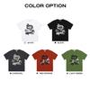 ESCAPEFROM Skateboarder Friends Print Oversized Short Sleeve T-Shirt Black