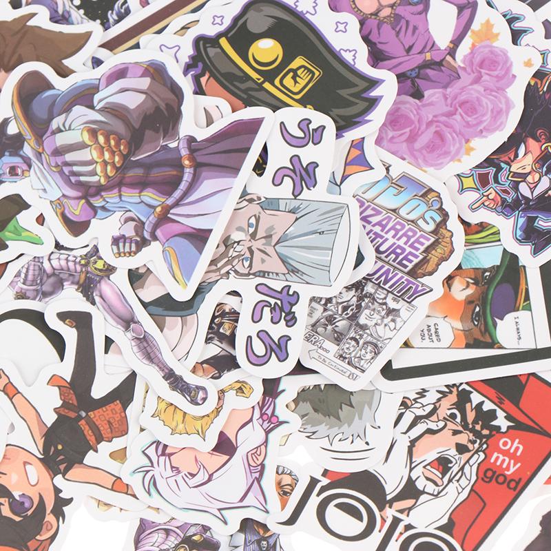 50Pcs Jojos Bizzare Adventure Stickers for Motorcycle Laptop Bicycle Skateboard