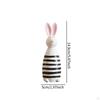 Figurine Wood Decor Collectible Bunny Animal Sculpture for Shelf Garden Countertop Dorm