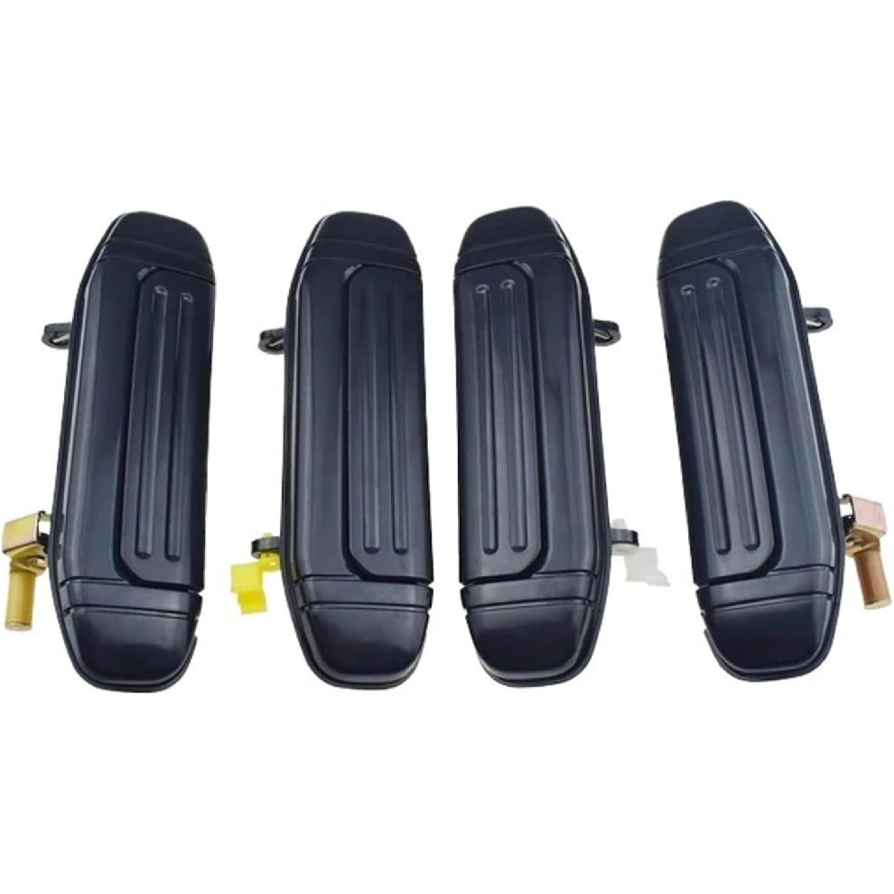 

4pcs Chrome Outside Door Handle Front Rear Left Right for Mitsubishi for Montero Pajero 1992 1993 1994 1995 1996 1997 1998 1999 2000(Silver)(Black) чёрный