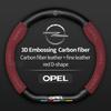 For Opel OPCline ASTRA CORSA INSIGNIA MOKKA VECTRA GTC Tigra Car Carbon fiber Suede Leather Steering Wheel Cover Accessories