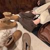 thick-soled snow boots women's non-slip velvet thickened short boots 2025 fur integrated Martin boots cotton shoes with higher thick soles