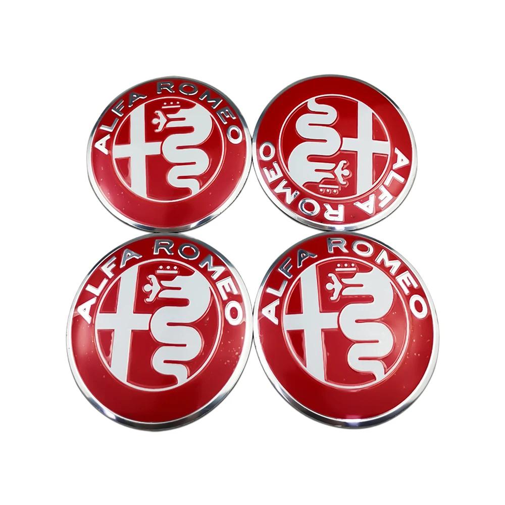 56mm Car Styling Tire Hubcap Sticker Wheel Rim Badge for Alfa Romeo Mito Giulia Giulietta 147 155 156 159 Stelvio 4C Accessories bvn123