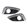 Car LED DRL Daytime Running Lights fog lamp cover For Hyundai IX35 2010 2011 2012 2013 Day light with yellow turn signal