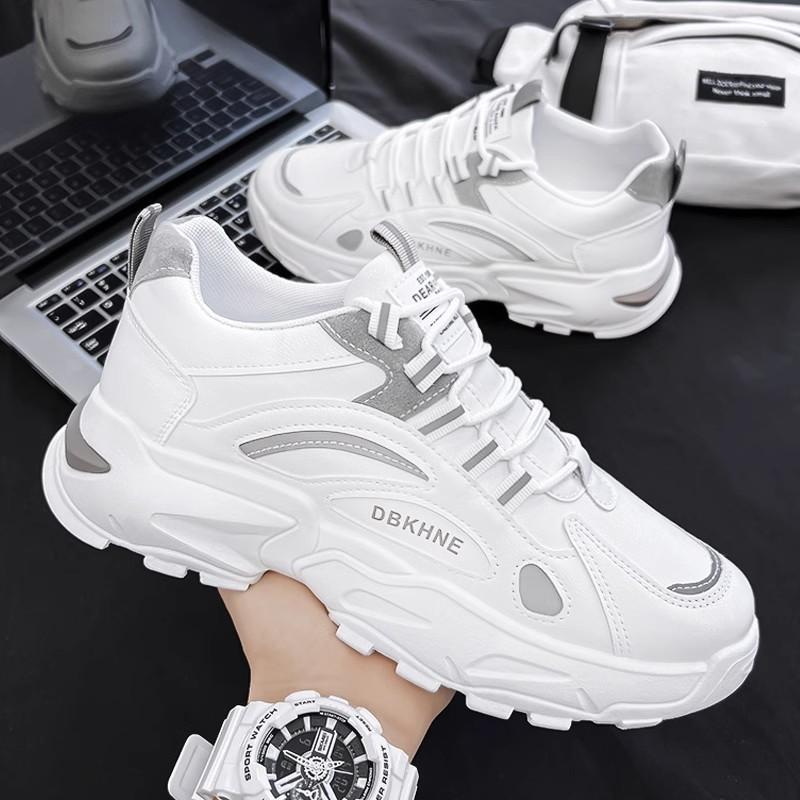 Summer Running Casual Dad Shoes Mesh Breathable New Heightening Sports White Shoes