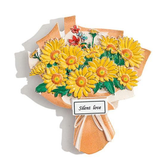 Simulated Bouquet Refrigerator Magnet Resin Flower Fridge Magnet Home Office Kitchen Cabinet Locker Whiteboard Decoration