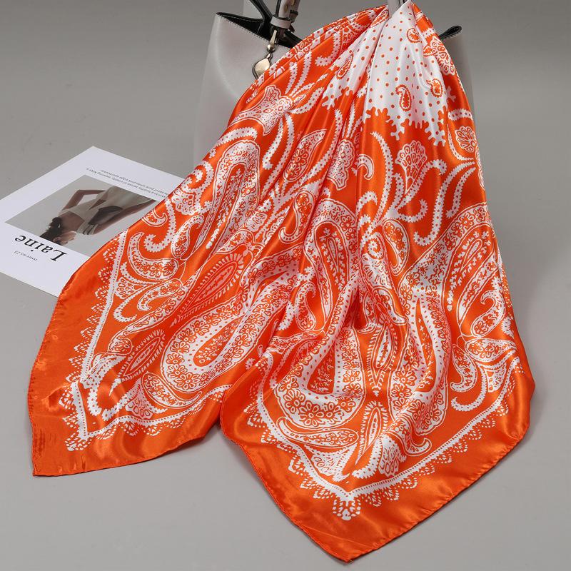 90 Square Scarves, Silk Scarves, Women's New Spring and Summer High-end Sense Versatile, Thin Scarves, Shawls Outside