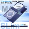 Magnetic Matte Protective Case with Tempered Glass Screen Protector and Hinge Protection for Samsung Galaxy Z Flip 7-Blue