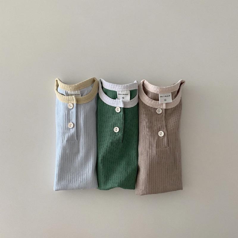 Baby Solid Cool Sleeveless Romper Toddler Boys Loose Comfortable Casual Outwear Jumpsuit Infant Clothes Kids Girls Onesie 0-24m