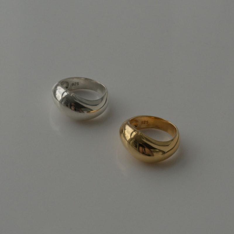 youngglow silver925 wave dome ring (2color)