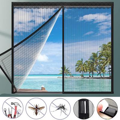 Φύλλο μαγνητικής οθόνης παραθύρου με δίχτυ εσωτερικού χώρου Αντικουνουπική κουρτίνα Καλοκαιρινό αόρατο αφαιρούμενο δίχτυ οθόνης που πλένεται