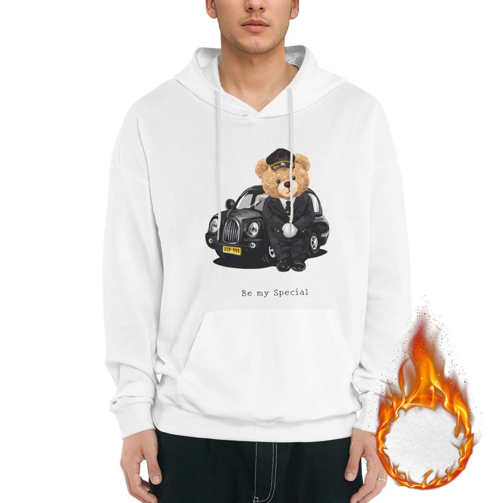 1 Pack Men’s Fleece Hooded Sweatshirt Warm Pullover Hoodie Soft Lined Casual Winter Top Relaxed Fit Streetwear Everyday Wear M-3XL