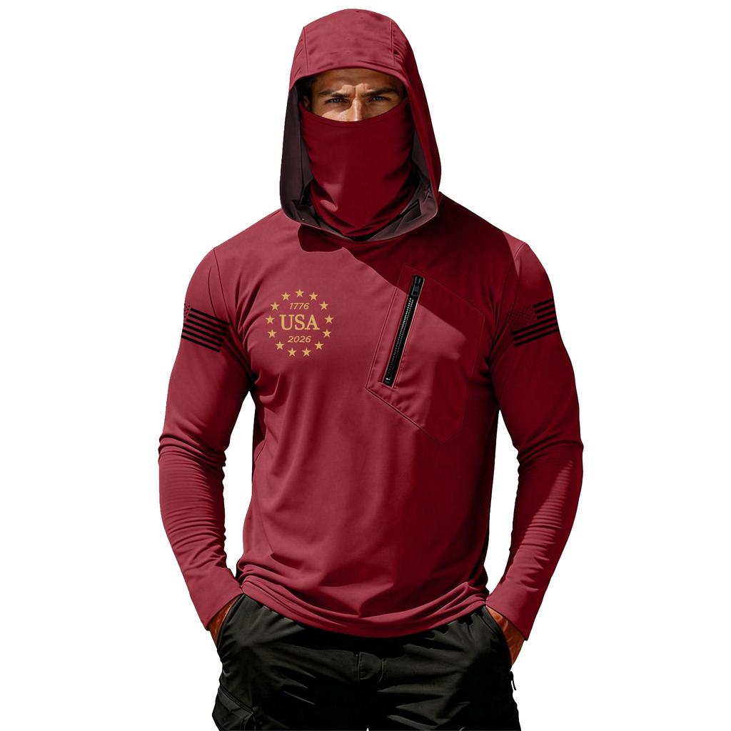 Herren Casual Kapuzen-Langarm-Sonnenschutz-Oberteil