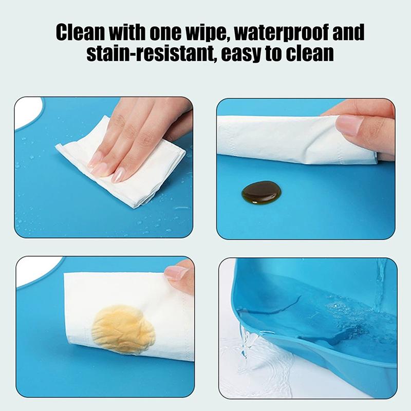 1 ks Vodotěsný Dospělý Čas jídla Ochrana proti oleji Silikonový bryndák Pomůcka pro osoby se zdravotním postižením Zástěra Pomůcka pro seniory Zástěry Jídelní doplňky