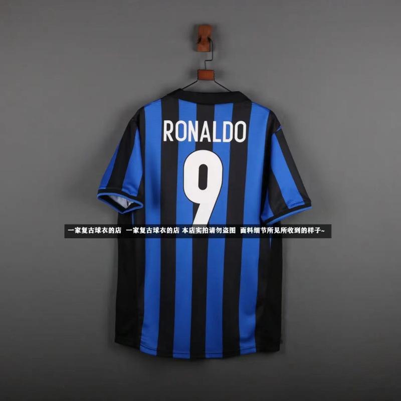Vintage Jerseys, Football Uniforms, Classic Inter Milan AC Ronaldo Nesta Martinika Kashevqin Jerseys