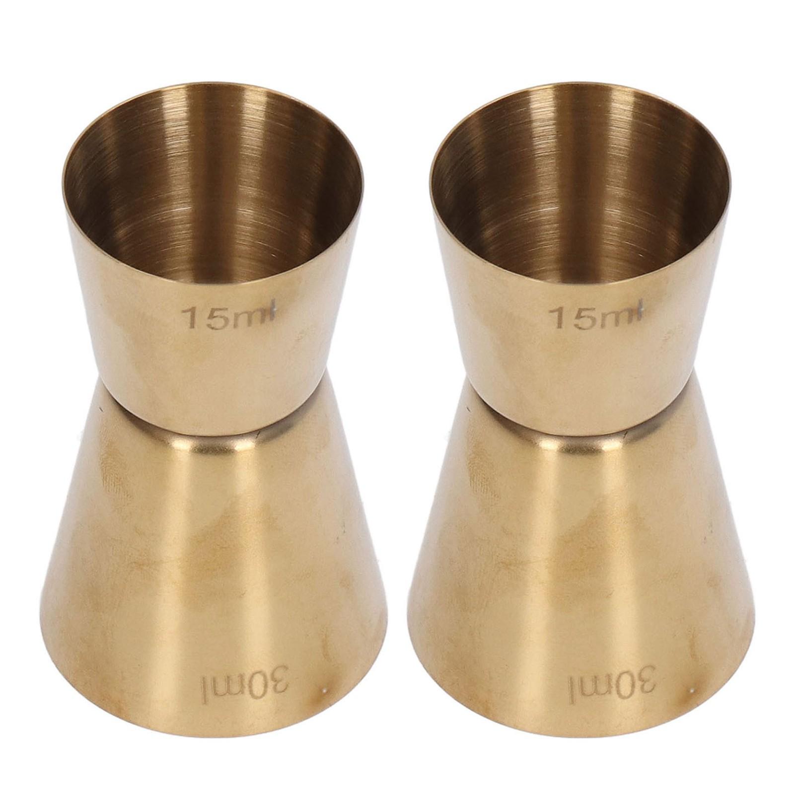 

Double Head Cocktail Jigger Stainless Steel Gold Wine Jigger Bar Measuring Cup for Restaurant L(for 6.5-9kg)
