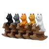 Lovely Double Dog Design PVC Sculpture Vehicle Dashboard Decoration Home Office Display Ornament