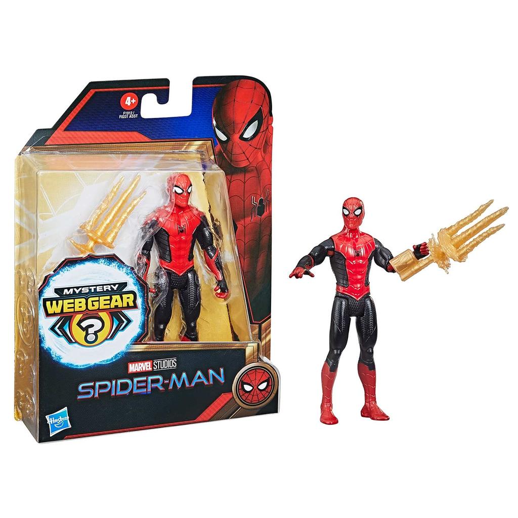 Hasbro Marvel No Way Home Mystery Web Black Red Suit Action Figure F1912 Authentic Spider-Man Gear/New & Spider-Man