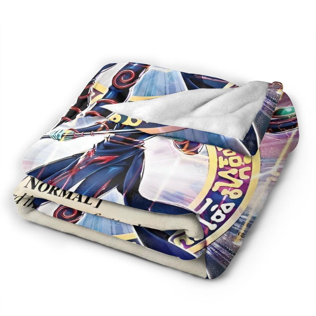 Yu Gi Oh Card Dark Magician Blanket Cover Flannel  Ultra-Soft Throw Blankets for Airplane Travel Bed Rug