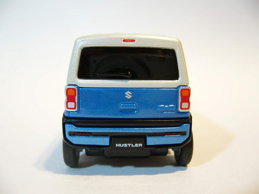 SUZUKI New Hustler Pullback Car Miniature Car Color Sample Brisk Blue Metallic White 2-Tone
