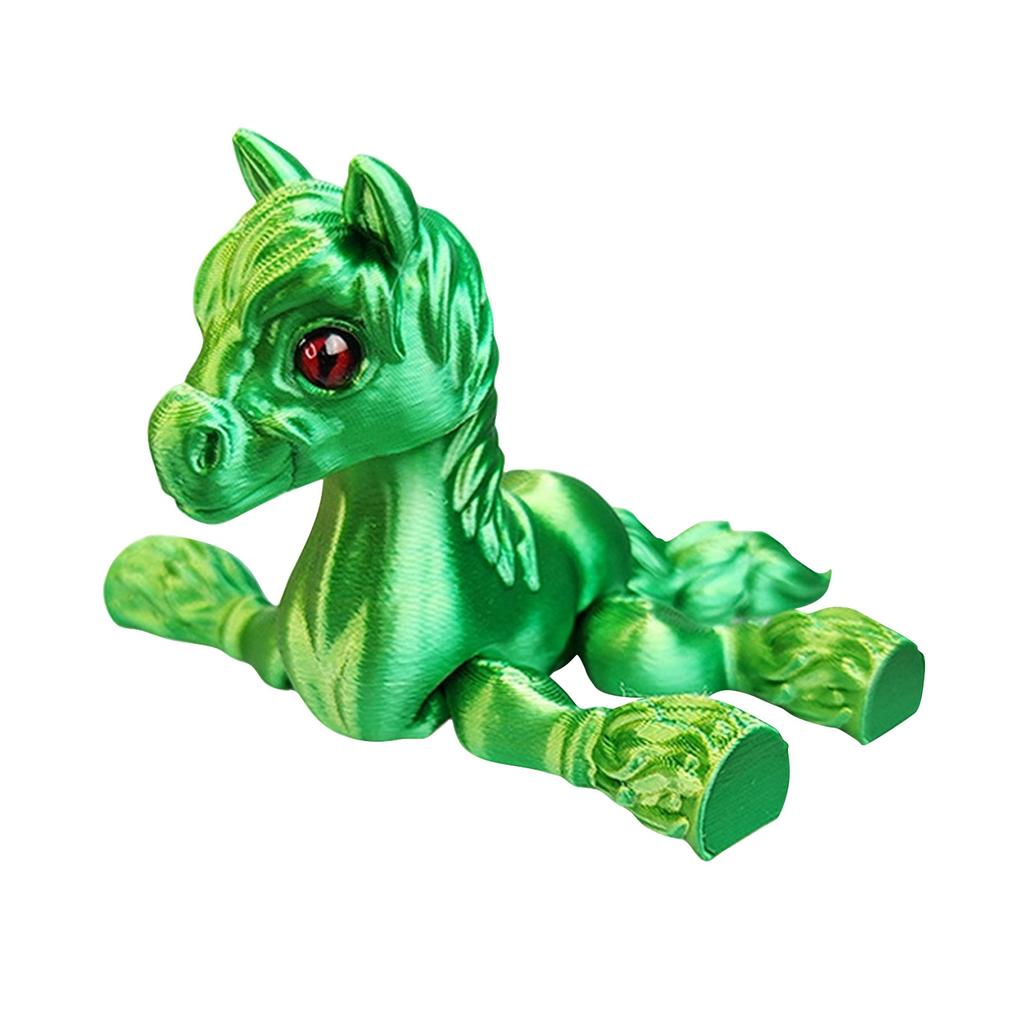 3D PrintedModel Equine Desktop Ornament Flexible Plastic Animal Sculpture Suitable For Desk Decoration, Collecting And Children