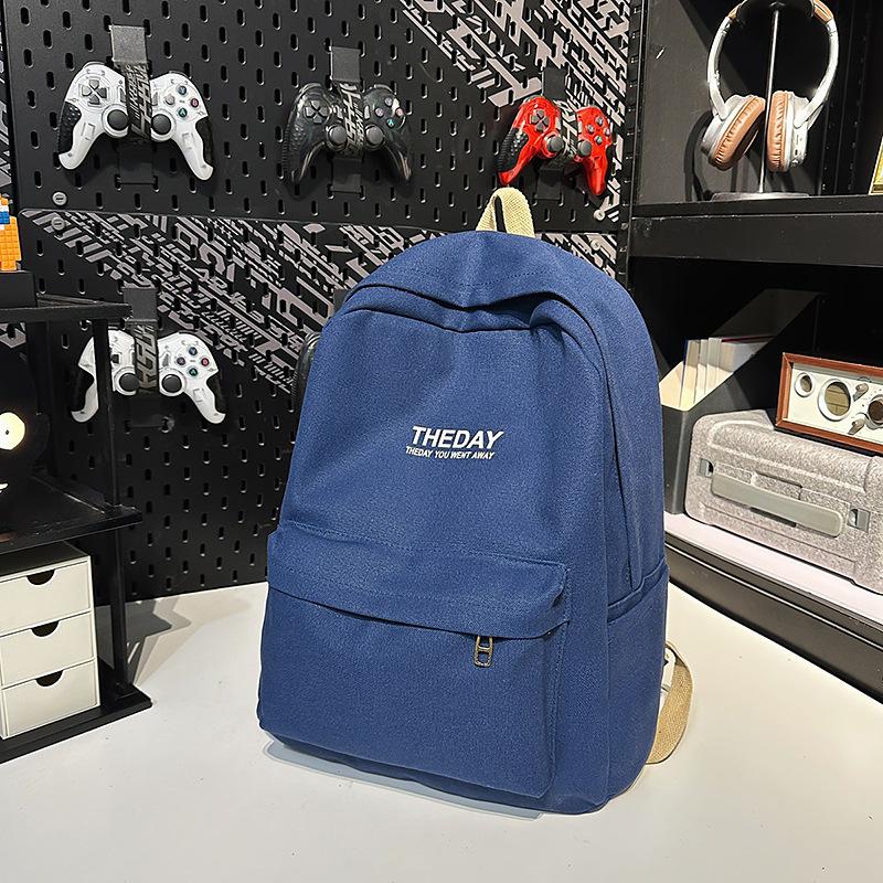 

Школьный рюкзак новый инс стиль ретро холщовый рюкзак японский простой и универсальный рюкзак для студента колледжа повседневный рюкзак большой вместимости синий