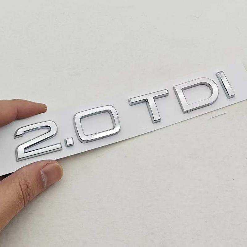 2026 3D ABS Car Letters Logo 1.9 TDI 2.0 TDI 2.8 TDI Badge Rear Trunk Sticker Decals For Audi A3 A4 A5 A6 Q2 Q3 Q5 Auto Accessories