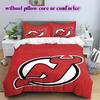 Ice Hockey Logo Pattern Bedding Quilt Set Quilt Cover Pillowcase Home Decoration Birthday Gift (1*duvet Cover+ 2*pillowcase, Without Core)