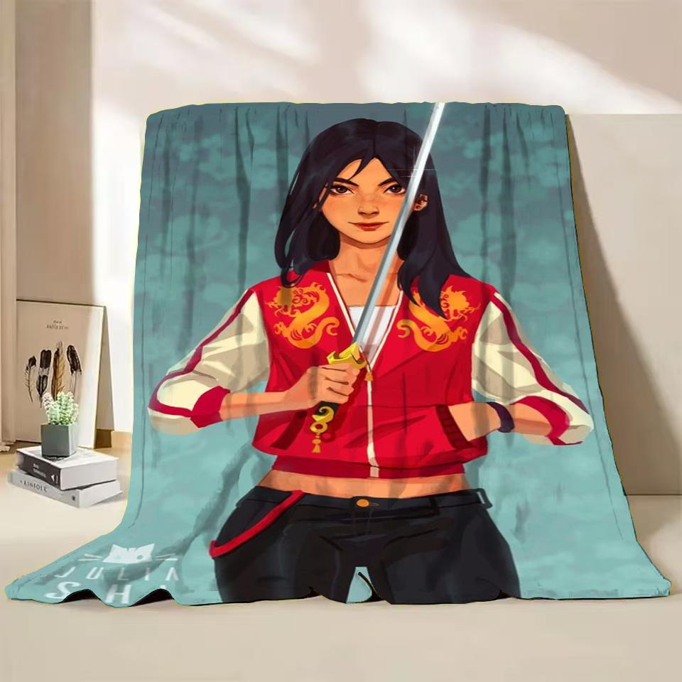 Disney Mulan Flannel Throw Blankets for Bed Sofa Home Bedroom Office Travel Children's Cover Blanket Kids Winter Warm Soft Gifts