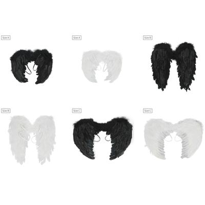 Feder-Engelsflügel für Erwachsene Kinder, Halloween, Weihnachten, Party, Cosplay, Anzieh-Requisiten